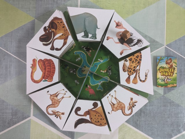 Het spelbord in jungle-thema