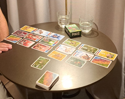 Voor een hotelnachtje Pixies in de koffer gedaan. Wat een leuk spelletje is dit, perfect om even te spelen op een klein tafeltje.