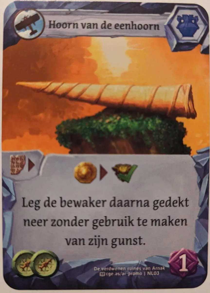 De verdwenen ruïnes van Arnak: Hoorn van de eenhoorn promokaart